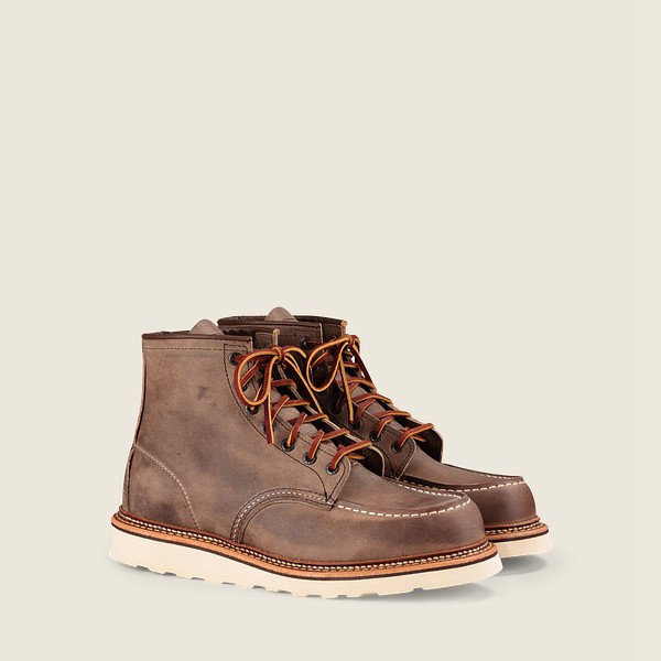 Red Wing Heritage Boots Classic Moc – 6-inch Rough & Tough Leather - Khaki - Mens IXD679123